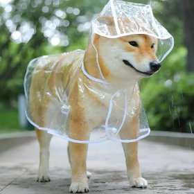 Pet Dog Štěně Průhledná Pláštěnka Pláštěnka Pet Voděodolná bunda s kapucí Oblečení Měkké PVC Malí psi Pláštěnka Puppy Pončo do deště