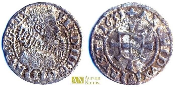 1631 - 1 Krejcar - Ferdinand III., PH - Kladsko, vzácný! - Numismatika