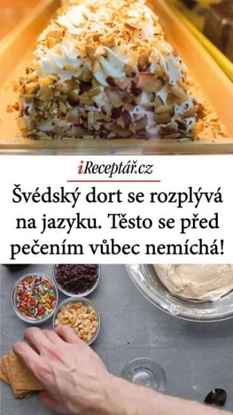 Švédský dort se rozplývá na jazyku. Těsto se před pečením vůbec nemíchá!