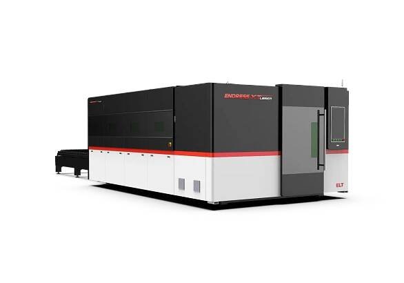 Professional CNC laser machine, enclosed, with interchangeable tables and 70s change speed, working area 2510x13050mm / ELT-GP25130