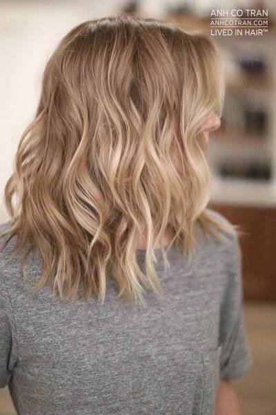LOVELY MID LENGTH Cut/Style: Anh Co Tran • IG: @Anh Co Tran • Appointment inquiries please call Ramirez|Tran Salon … | Balayage hair, Hair styles, Trendy hair color