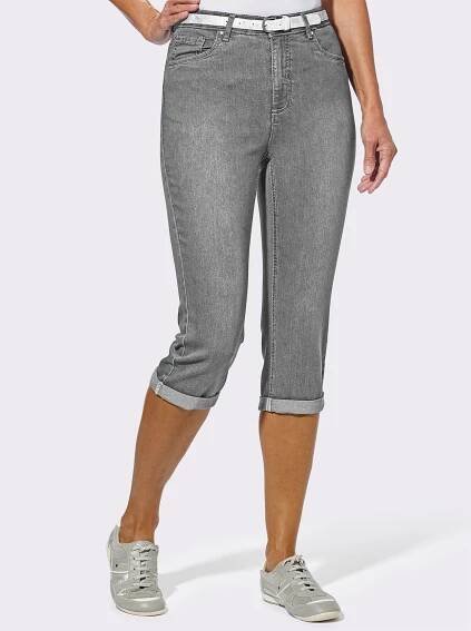 Džíny capri - šedá denim