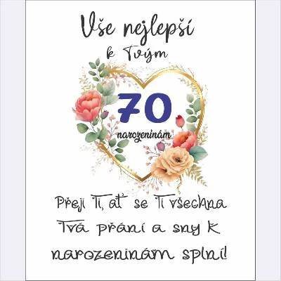 Papírové přání k 70 narozeninám