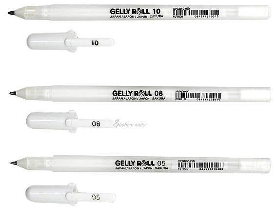 Sakura Gelly Roll - bílá - Gelová pera - SbohemNudo.cz