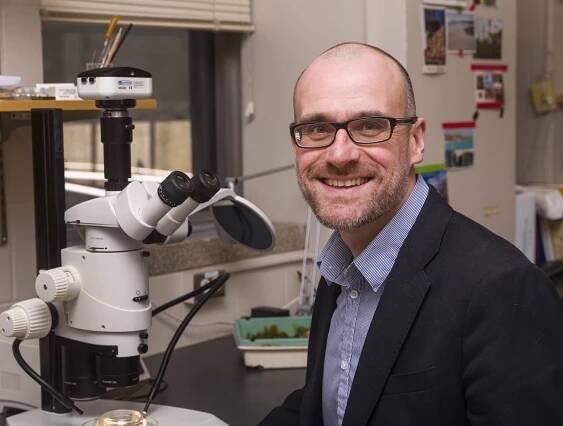 Andy Gonzalez in his lab at Montreal’s McGill University—Gonzalez has spent his career studying landscape connectivity, and is now applying his knowledge of corridors to help make urban development more sustainable. Photograph courtesy of Andy Gonzalez.