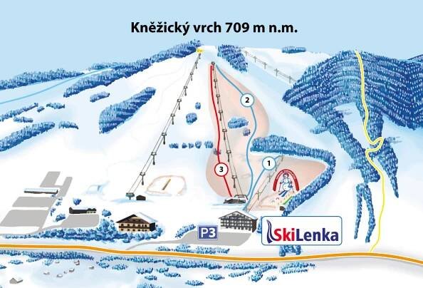 Mapa lyžařského areálu