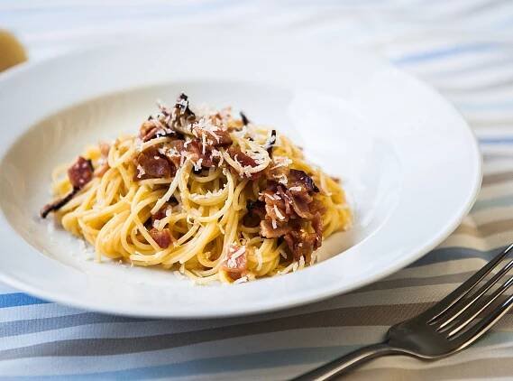 Italské špagety Carbonara