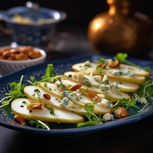 Seasonal French Pears – Mesclun – Cashews and Gorgonzola