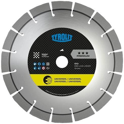Diamantový řezný kotouč pro benzínové rozbrušovačky TYROLIT PREMIUM DCU TGD 300 x 2,6 x 22,23 mm pro řezání za sucha na běžné stavební materiály
