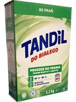 Prací prášek TANDIL prášek na praní bílého prádla, 80 praní, 5,2 kg