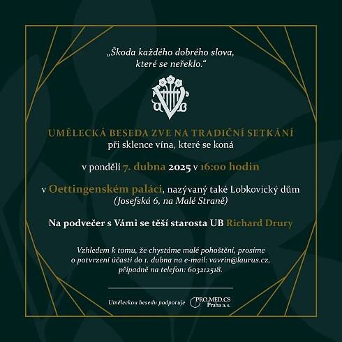 SETKÁNÍ UB 7.4.2025 16h Oettingemský palác/Lobkovický dům