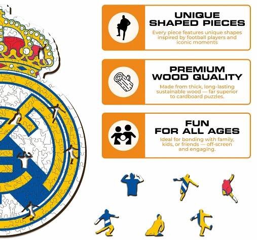 Real Madrid CF® Logo - Wooden Puzzle