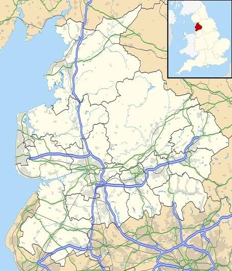 Lancashire is in North West England