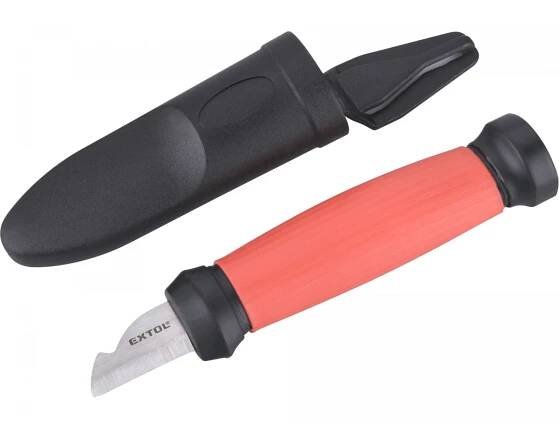 Nůž na odizolování kabelů Extol Premium (8831101) oboubřitý,s plast. pouzdrem, 155/120mm