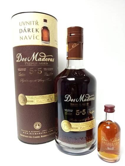 Dos Maderas 5+5YO 0,7l 40% + 1x Dos Maderas Seleccion 42% 0,05 ml + tuba - Rumy a elixíry | Prodej potravin, nápojů a alkoholu Rojal