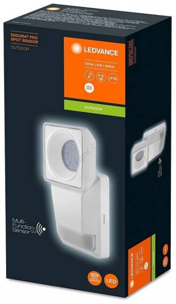 Ledvance - LED Venkovní nástěnné svítidlo se senzorem SPOT LED/8W/230V IP55 bílá
