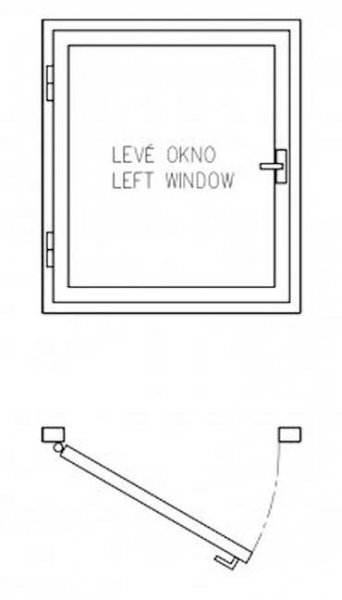 TKZ Okenný záves 80 Ľ, zinok modrý