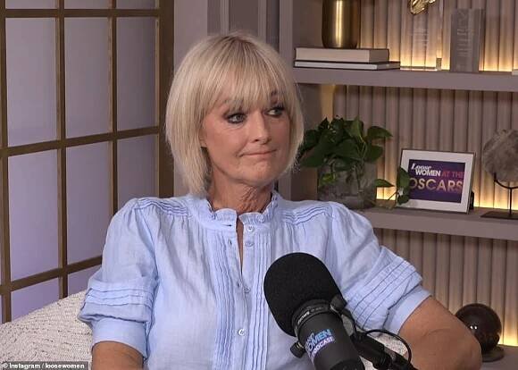 Jane Moore, 62, made a big revelation about her sexuality as GK Barry asked the presenter 'have you ever dipped your toes in the lesbian pool?' during the Loose Women podcast