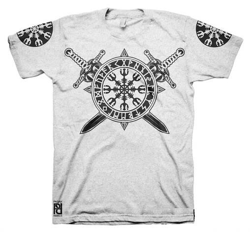 Helm of Terror Awe Viking Valhalla T-Shirt - Image 12