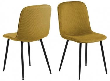 Design Scandinavia Jídelní židle Delmy (SET 4 ks), žlutá