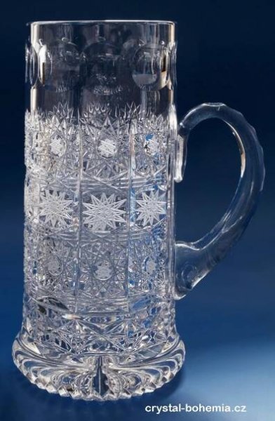 PŮLITRY - PIVO | BROUŠENÝ PIVNÍ "TUPLÁK" _23056-100-105 | BROUŠENÉ SKLO , CRYSTAL BOHEMIA