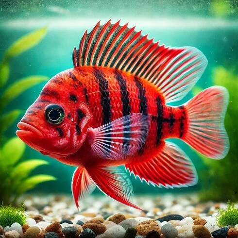 Barbus tetrazona rouge (Červená sumatra)