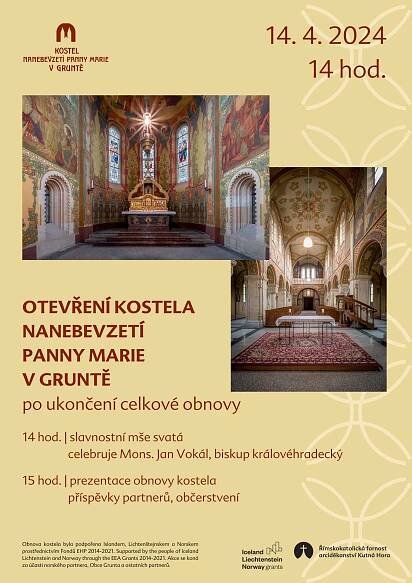 Otevření kostela Nanebevzetí Panny Marie v Gruntě | Biskupství královéhradecké