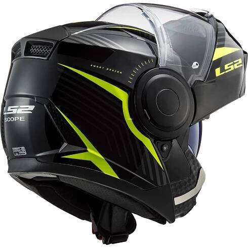 Vyklápěcí přilba na motorku LS2 FF902 Scope Skid černo-fluo žlutá