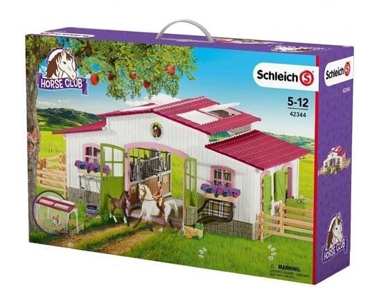 Schleich 42344 Stáj s koňmi a příslušenstvím