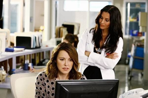 Scrubs: Doktůrci - Moje obcházení systému - Z filmu - Christa Miller, Courteney Cox