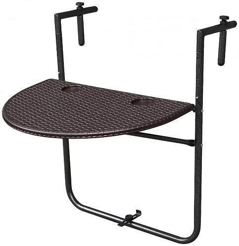 Modern Home Závěsný balkónový stolek rattan hnědý od 528 Kč