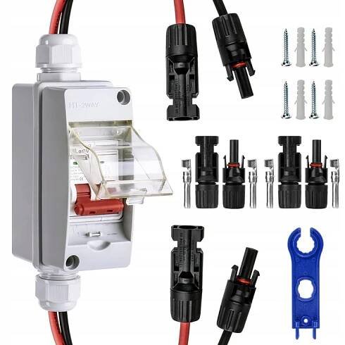 PŘEPÍNAČ SOLÁRNÍHO PANELU ODPOJOVAČ PV DC PROPOJOVACÍ BOX 500V 32A
