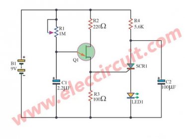 4 ideas of One LED flasher circuits using transistor, IC, UJT