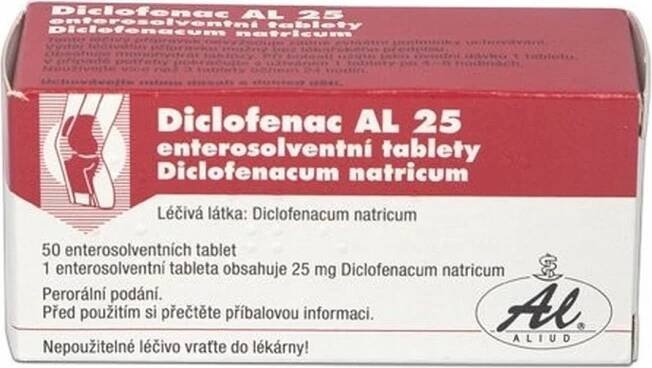 DICLOFENAC AL POR 25MG TBL ENT 50