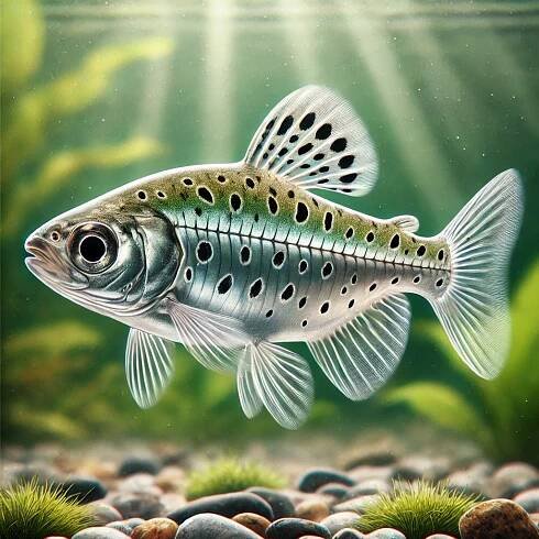 Chilodus punctatus (Vzhůru nohama)