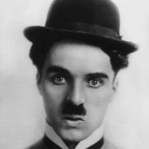 Charlie Chaplin's moustache has been voted the most iconic in movie history