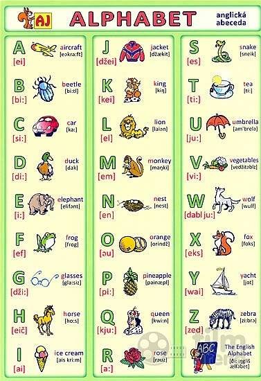 Alphabet - anglická abeceda