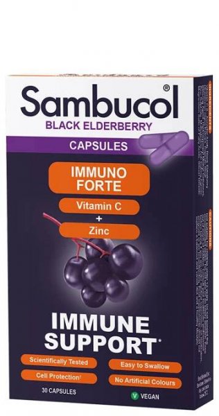 SAMBUCOL Immuno Forte + vitamin C + zinek tob.30
