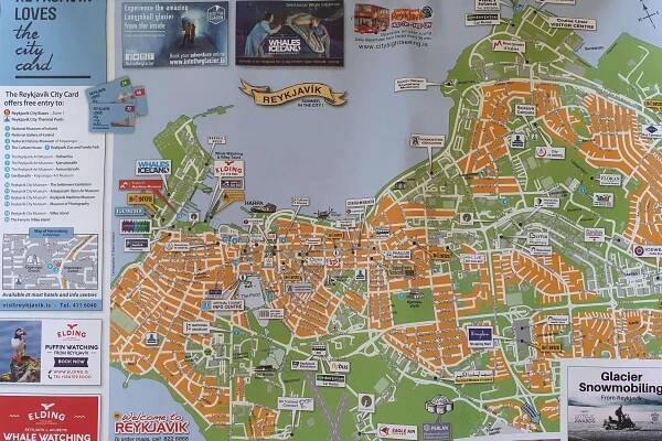 Mapa de Reykjavík