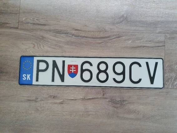 Stará registrační značka SPZ RZ - Slovensko PN - Auto-moto