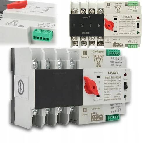 vypínač DVOJITÝ AUTOMATICKÝ PŘEPÍNAČ NAPÁJENÍ 4P