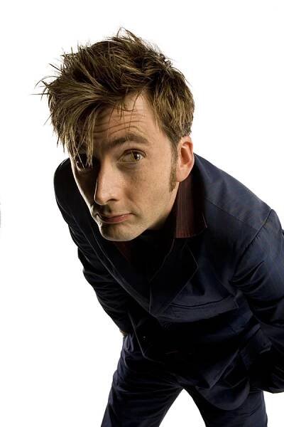 David Tennant as The Doctor in blue suit