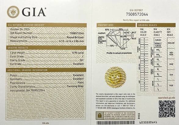 zlaté diamantové náušnice 1.80ct J/SI1 s GIA certifikáty | VVDiamonds