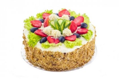 Slaný dort s ořechy (1000 g) - Slané a Aspikové dorty - Slané dorty ∅ 18 cm