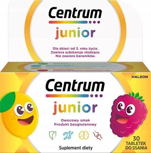 Multivitamín Centrum Junior pro děti, minerály, vitamíny, 30 tablet