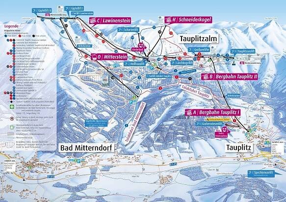 Tauplitz / Bad Mitterndorf - Schneebären - Lyžovačka v Alpách