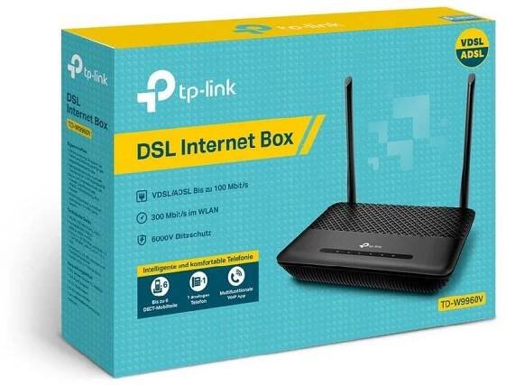 ADSL router TP-Link TD-W9960v VDSL/ADSL MODEM 4xLAN, 1x USB, WIFI 2,4GHz 300 Mbps
