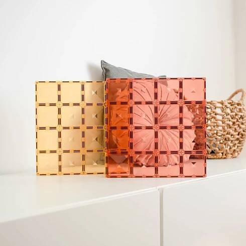 Connetix Tiles - Základny Lemon and Peach 2 kusy