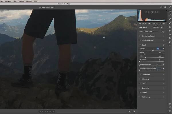 Camera Raw návod: 3.4 | Ostření