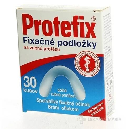 Protefix Fixačné podložky na dolnú zubnú protézu fixačná podložka 30 ks